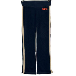 Nike Athletics Y2K Joggers Womens Size Small Navy White Stripe Singapore Swoosh